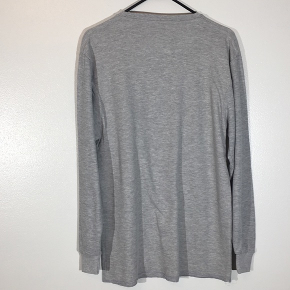 Blu Rock Gray Waffle Knit thermal Shirt - L Comfort Loungewear - Layering - Picture 3 of 7